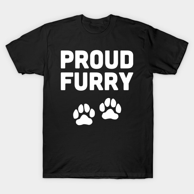 Proud Furry And Paw Prints T-Shirt by MeatMan